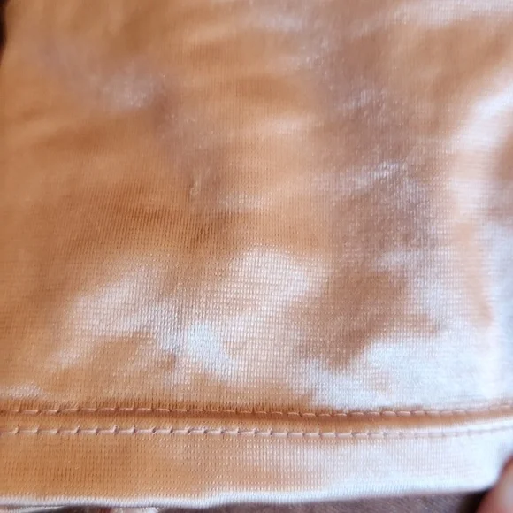 Silky metallic creamish/pink crop tank top with adjustable straps womans small - Picture 11 of 12